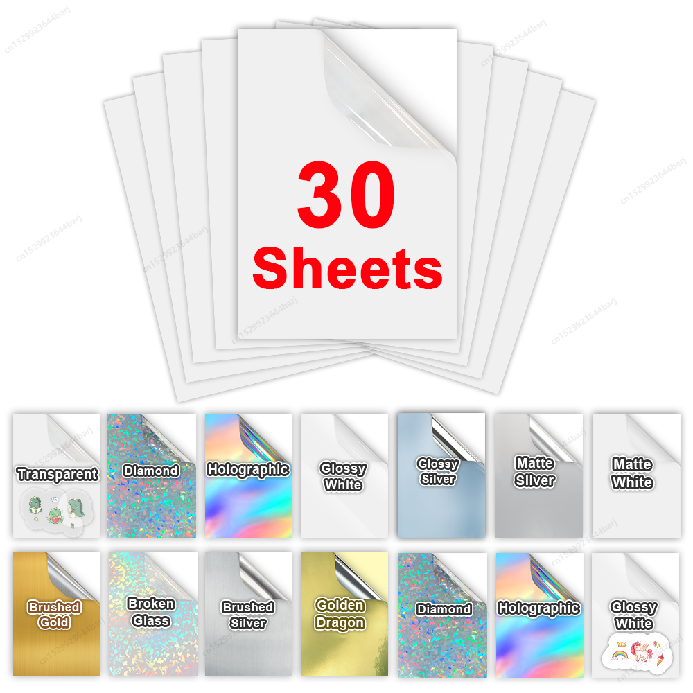 Commercial Vinyl Printing - 30 sayfa yazdırılabilir vinil yapışkan kağıt
