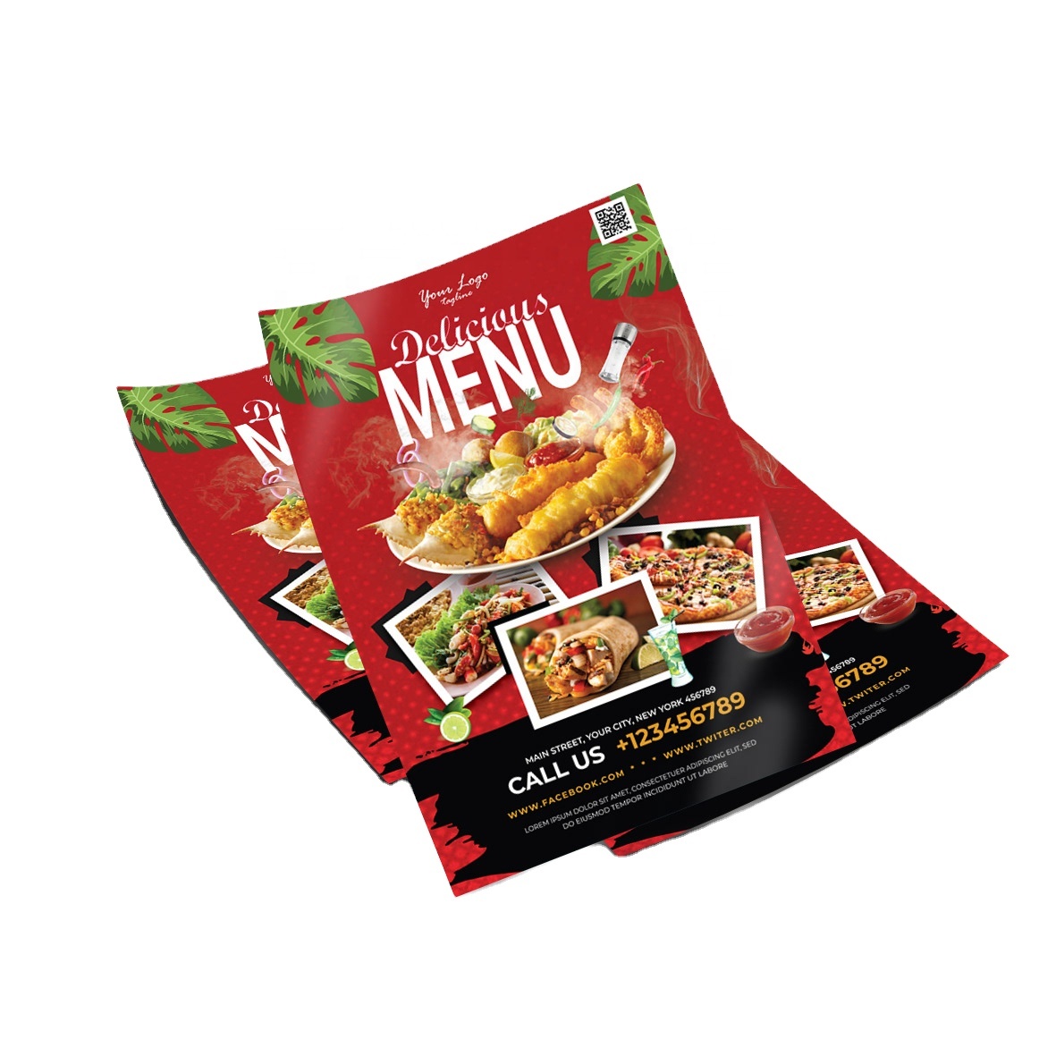Commercial Printing Products - Özel Renkli Çift Taraflı El İlanları