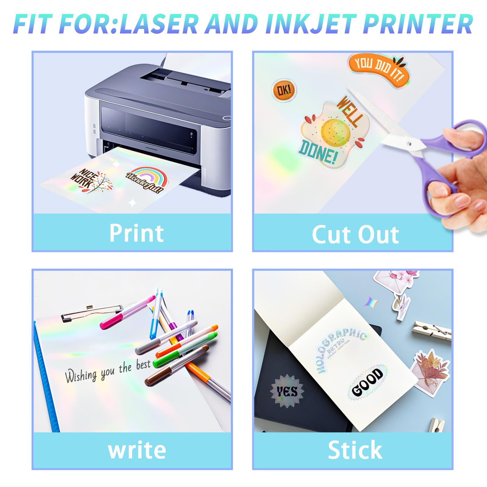 20 Yaprak Gökkuşağı Şeffaf Hol - Commercial Vinyl Printing incelemesi ve fiyatı